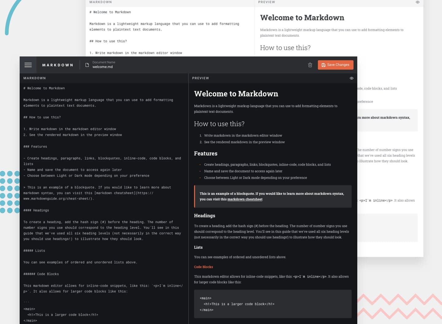 In Browser Markdown Editor